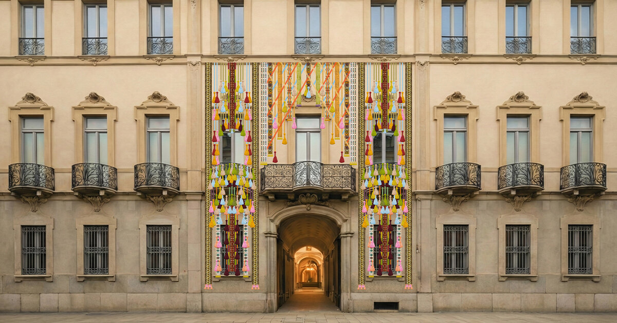 artesanato uzbeque no palazzo citterio durante a semana de design de Milão