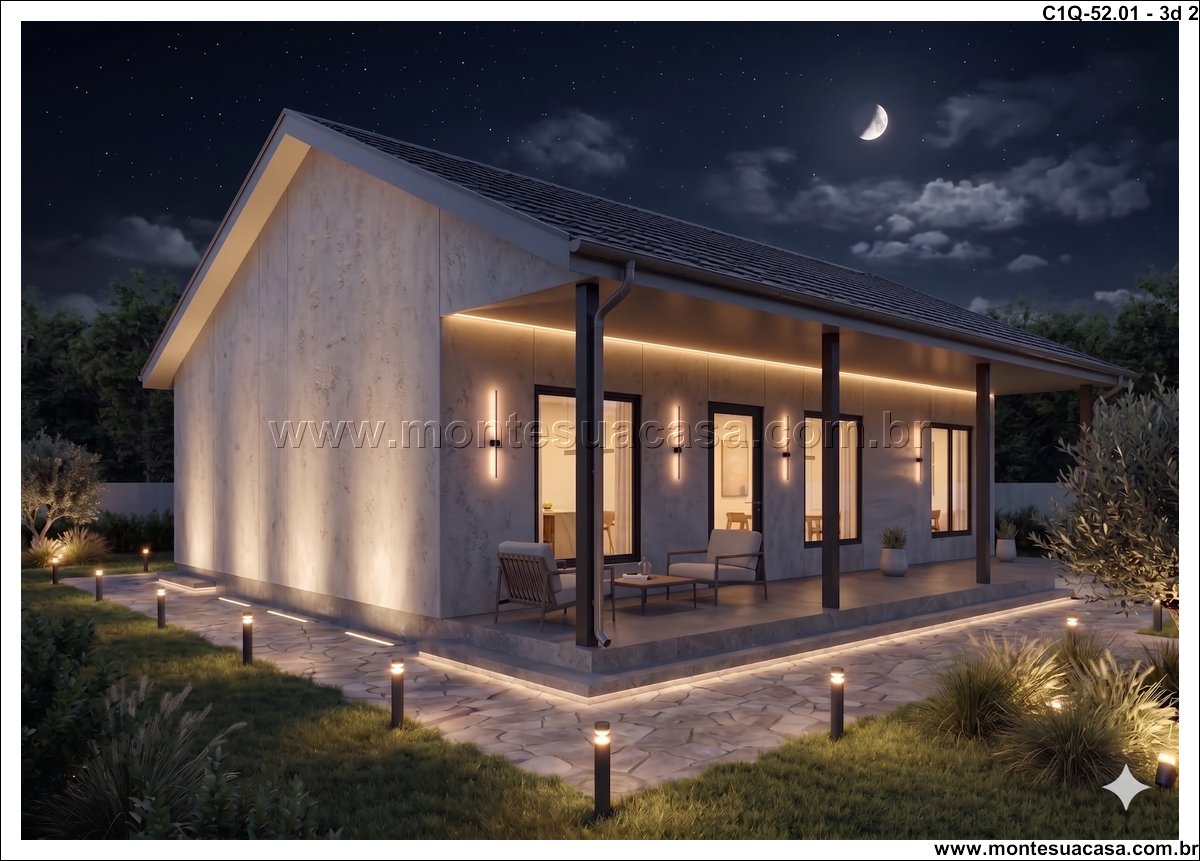 52.01m2-casa-terrea-1-quarto-com-varanda - Imagem 3