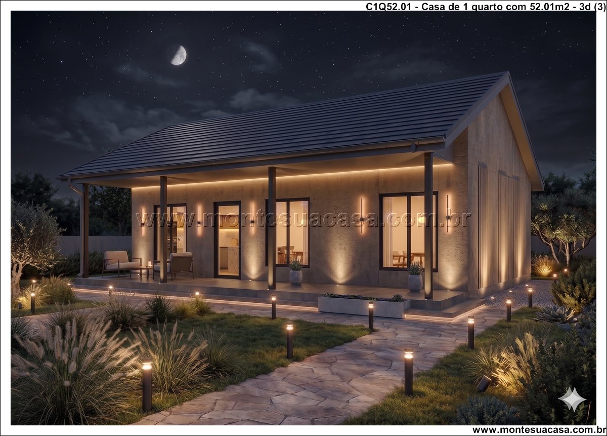 52.01m2-casa-terrea-1-quarto-com-varanda - Imagem 4