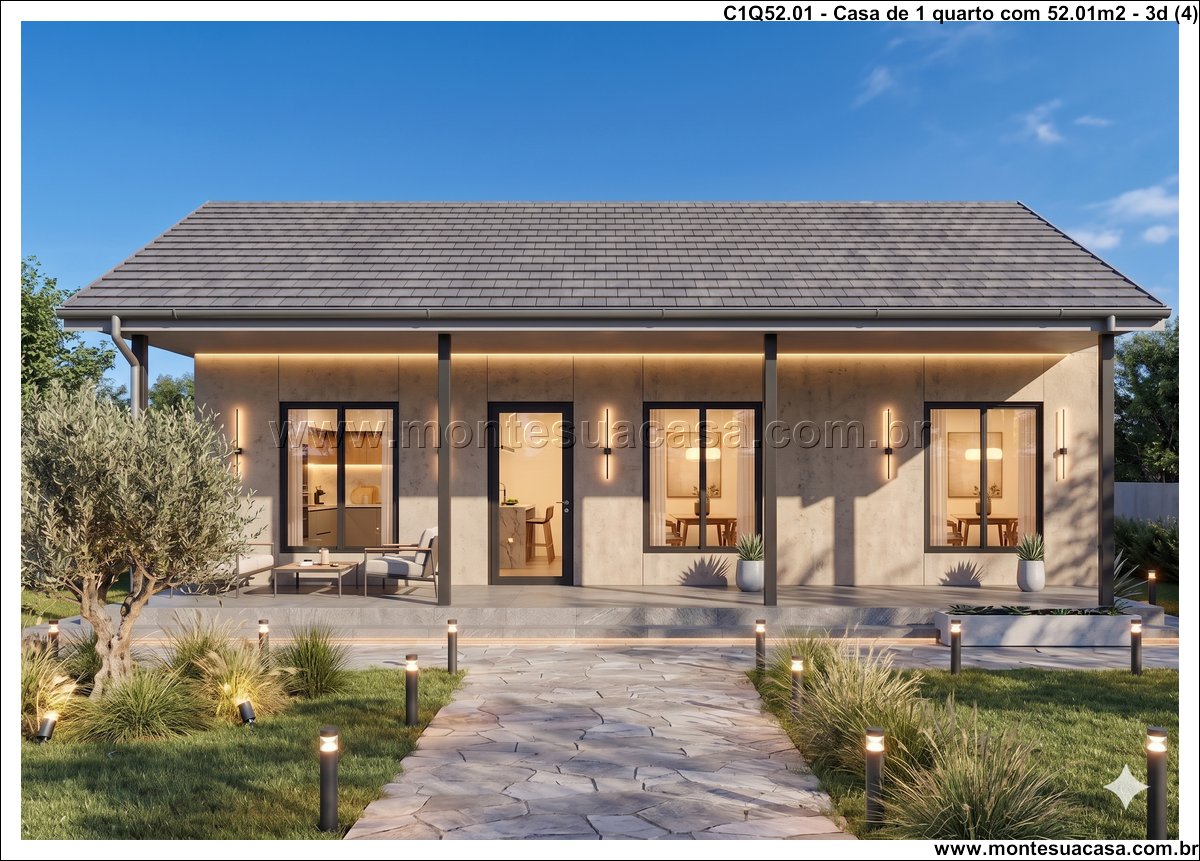 52.01m2-casa-terrea-1-quarto-com-varanda - Imagem 5