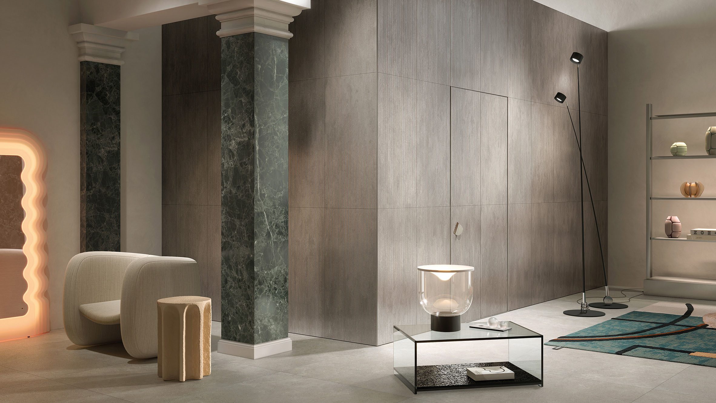 Revestimento de parede Metamorfoses de Oliver Laric e Ceramiche Refin