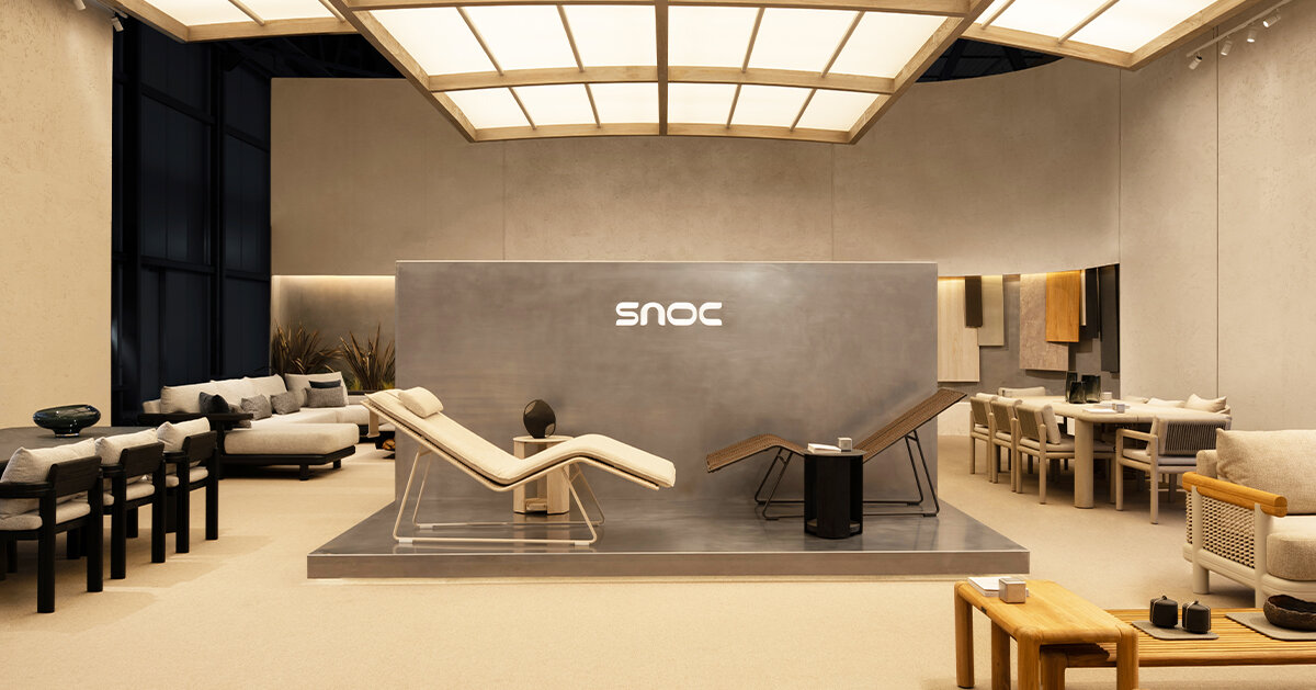 snoc traduz o pensamento arquitetônico em móveis para exteriores