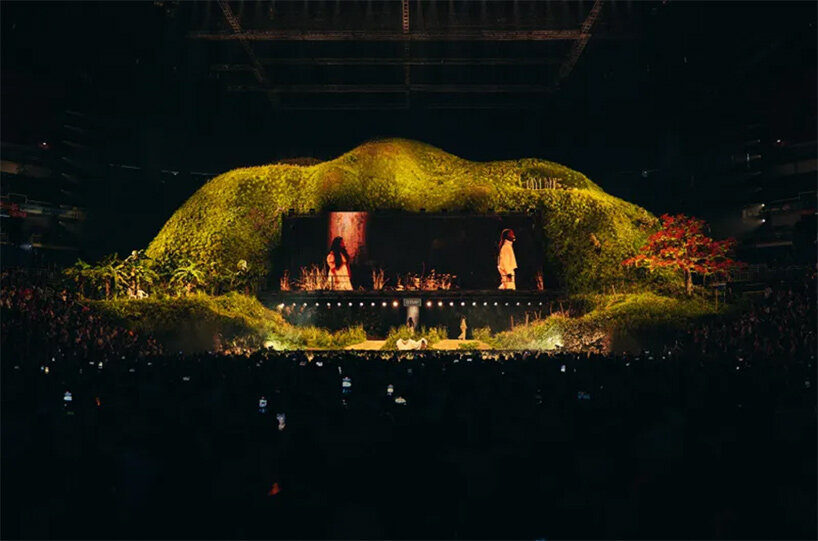 para a turnê do Bad Bunny, um estádio se tornou uma exuberante paisagem porto-riquenha