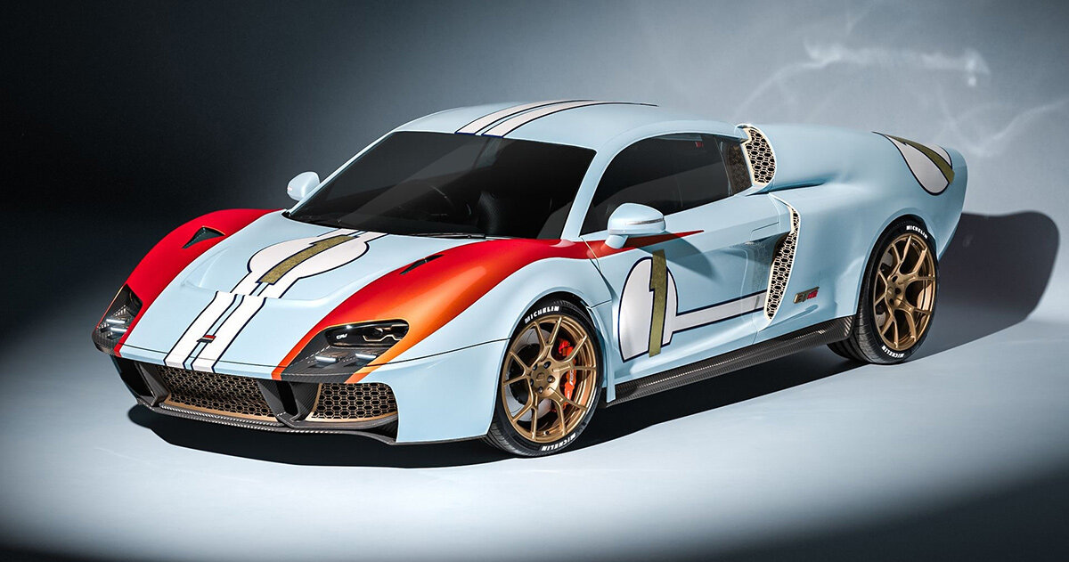 Silhueta do GT40 reformulada em restomod de supercarro de fibra de carbono