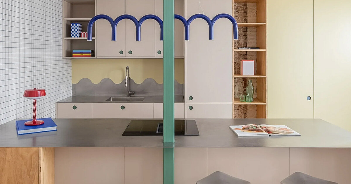 NOT A STUDIO abre volume original do apartamento em Barcelona