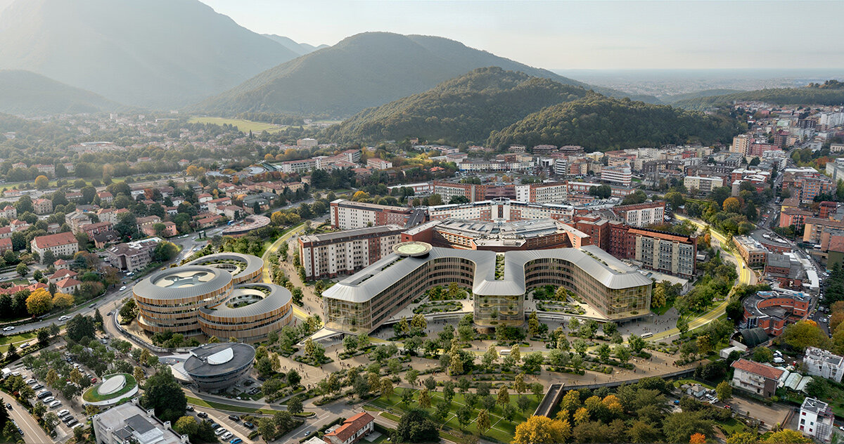 anel de jardim de um quilômetro molda o ‘hospital do futuro’ de Carlo Ratti Associati